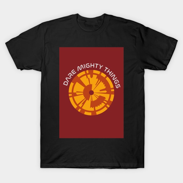 JPL/NASA Perseverance Parachute "Dare Mighty Things" Poster #7 T-Shirt by Walford-Designs